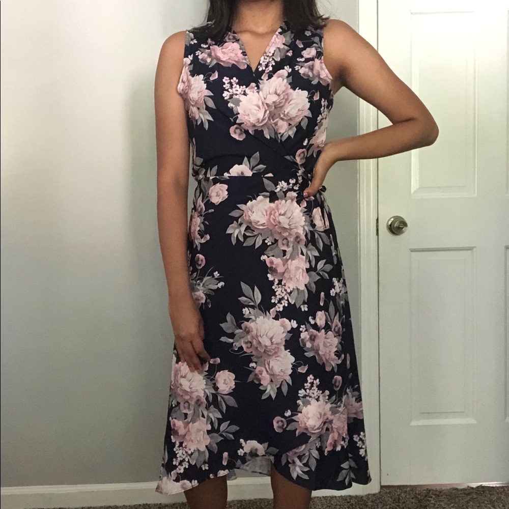 Black flower dress